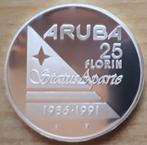 Aruba, 25 Florin 1991 - zilver Proof, Koningin Beatrix, Zilver, Losse munt, Overige waardes