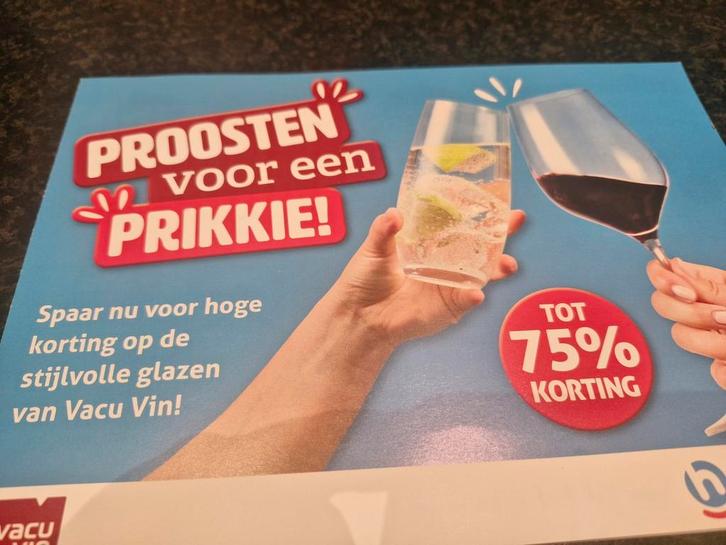 Vacuvin Glazen Spaarkaarten - Nov 2025, Verzamelen, Supermarktacties, Overige supermarkten, Ophalen of Verzenden