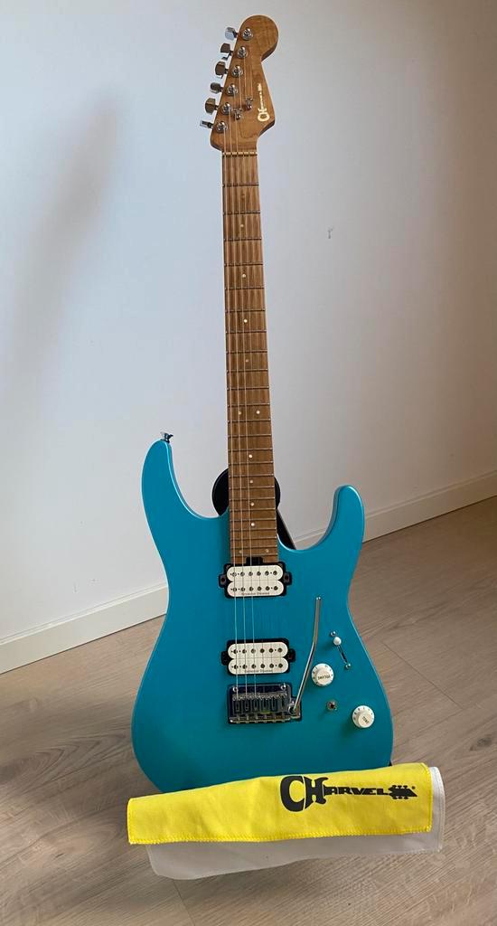 Charvel Pro-Mod DK24 HH – Matte Blue Frost, Muziek en Instrumenten, Snaarinstrumenten | Gitaren | Elektrisch, Gebruikt, Solid body