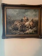 HK Houtman - Linnen Schilderij 1947, Ophalen of Verzenden