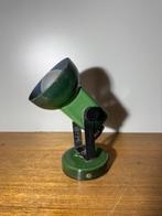 Vintage groen emaille spotlamp.430, Gebruikt, Metaal of Aluminium, Vintage, Ophalen of Verzenden