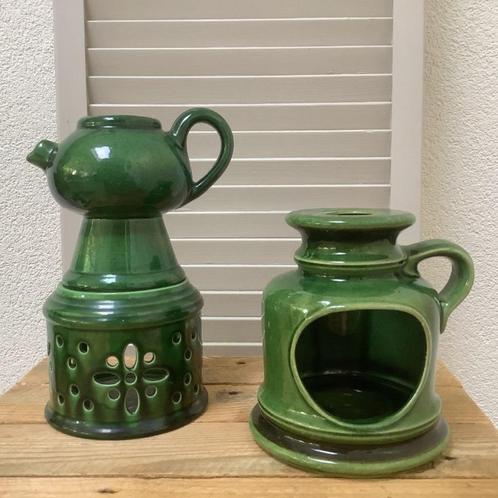 TEAB: Veel groen (Workums) aardewerk, Antiek en Kunst, Antiek | Keramiek en Aardewerk, Ophalen of Verzenden