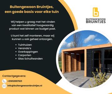Levering & Montage van uw Tuinhuis of Overkapping  beschikbaar voor biedingen