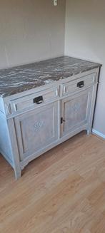 vintage dressoir met marmer blad., Huis en Inrichting, Ophalen of Verzenden, Gebruikt, 25 tot 50 cm