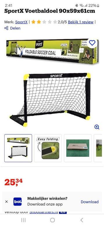 Sportx foldable voetbal doel. beschikbaar voor biedingen
