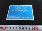 sticker POSTBANK 't laat me allemaal blauwblauw, Ophalen, Zo goed als nieuw