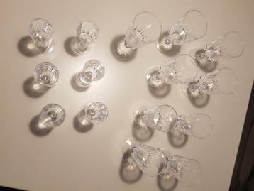 Kristallen glazen - 15 stuks beschikbaar voor biedingen