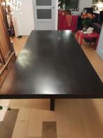 Zwarte eettafel, 200-90, Huis en Inrichting, Tafels | Eettafels, Gebruikt, 200 cm of meer, Rechthoekig, 50 tot 100 cm