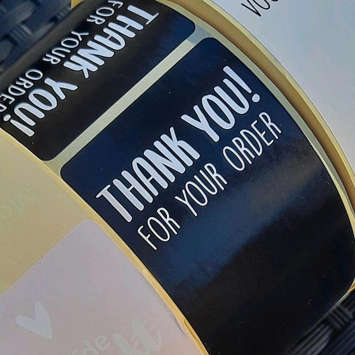 Sluitstickers thank you for your order wensetiketten bedankt, Hobby en Vrije tijd, Stickers en Plaatjes, Nieuw, Meerdere stickers