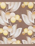 2778 geometrisch blad geel bruin behang retro swiet  Behang, Huis en Inrichting, Verzenden, Bruin