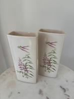 Vintage radiatorbakjes met bloemenmotief – set van 2, Ophalen of Verzenden