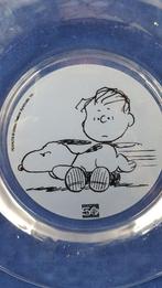 2 x glazen bordje Snoopy, Peanuts, 50 jaar jubileum. 5B2, Verzamelen, Gebruikt, Ophalen of Verzenden, Snoopy, Gebruiksvoorwerp