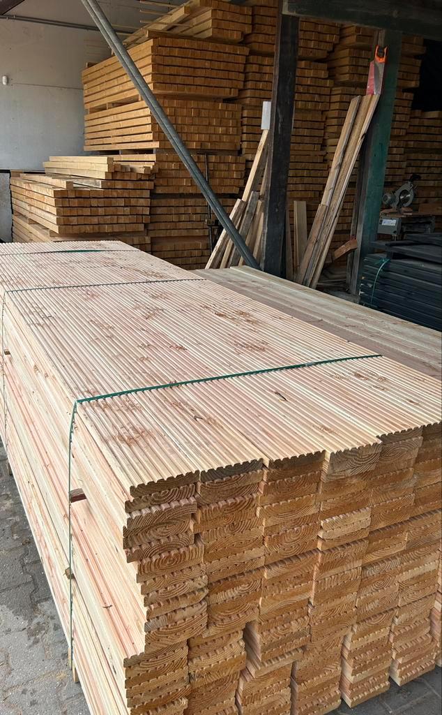 Douglas vlonderplank 2.8x14.5x300/400 cm Groef/Glad, Tuin en Terras, Terrasdelen en Vlonders, Nieuw, Hout, Ophalen