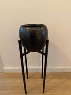 Bloempot staand zwart ophalen in Hoofddorp!, Ophalen, Rond, Zo goed als nieuw, Minder dan 40 cm