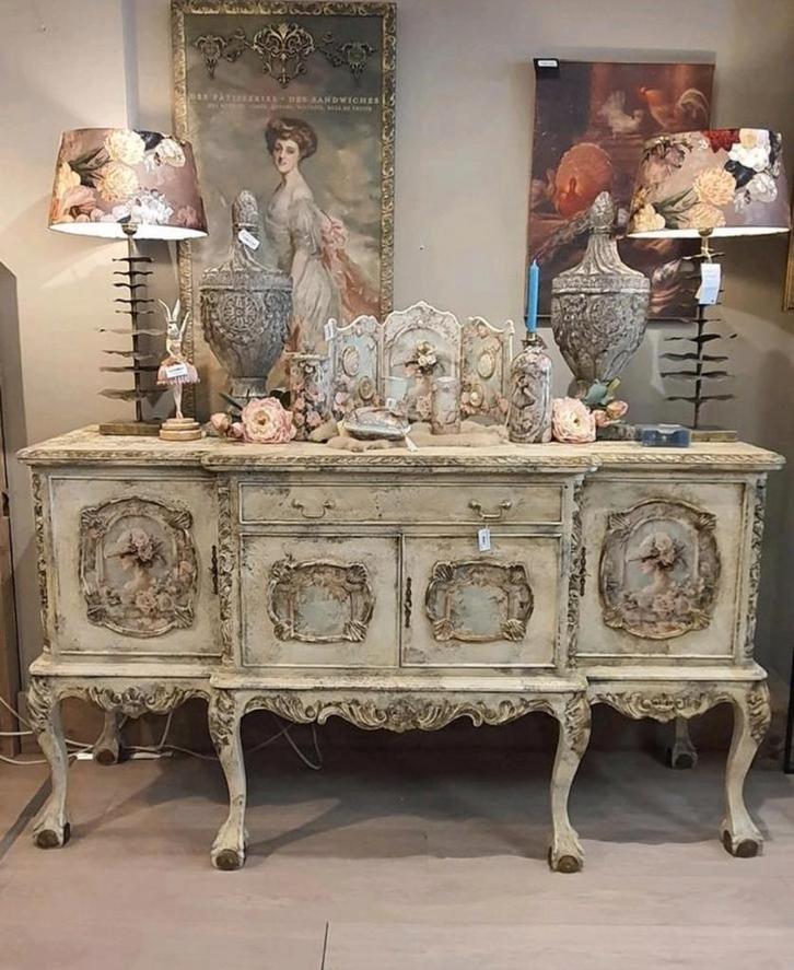 Prachtig Kasteel Dressoir, Huis en Inrichting, Kasten | Dressoirs, Gebruikt, 150 tot 200 cm, 50 tot 75 cm, Met lade(s), Met deur(en)
