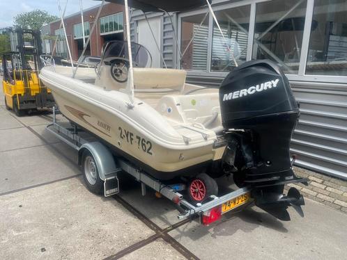 RANIERI SHARK 19FT I MERCURY F115 I VLEMMIX TRAILER, Watersport en Boten, Vis- en Consoleboten, Gebruikt, 70 pk of meer, 3 tot 6 meter
