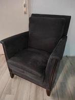 Hoogwaardige suède huiskamer stoel, Ophalen, Overige materialen, Blauw, Zo goed als nieuw