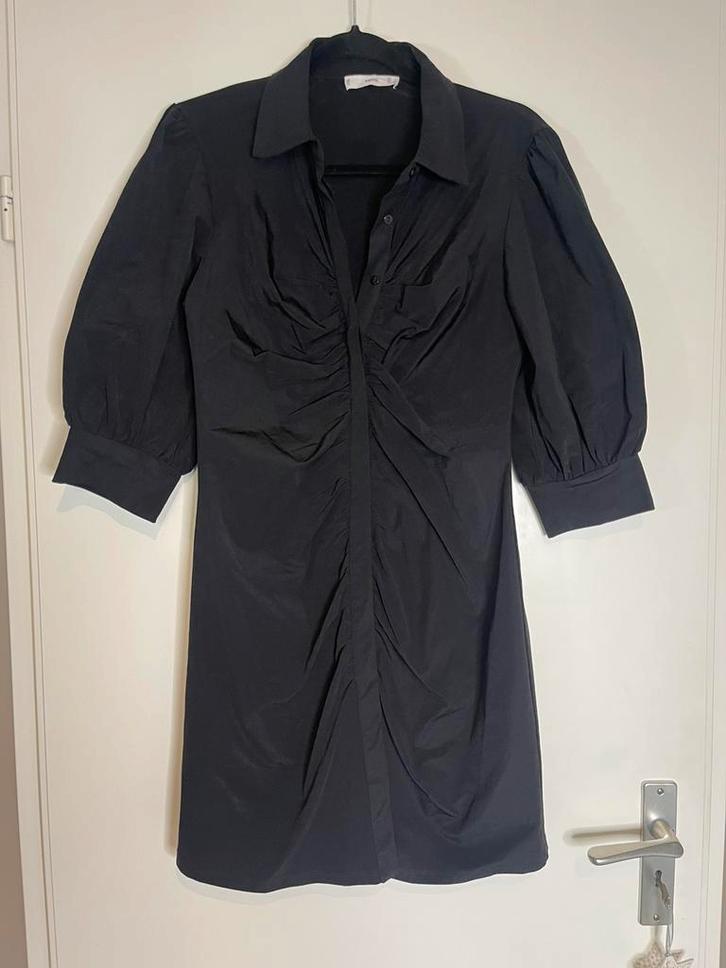 MANGO zwart stretch “rimpel “ mini jurkje maat 40, Kleding | Dames, Jurken, Zo goed als nieuw, Maat 38/40 (M), Zwart, Boven de knie