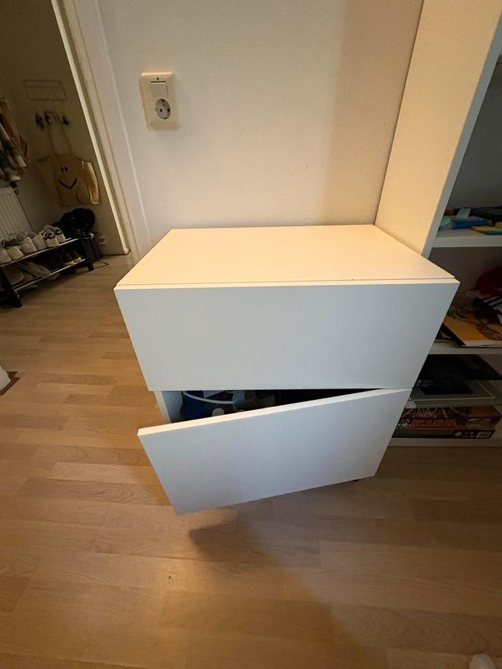 Witte opbergkast Besta  - Lade & Deur, Huis en Inrichting, Kasten | Dressoirs, Zo goed als nieuw, 50 tot 100 cm, 25 tot 50 cm