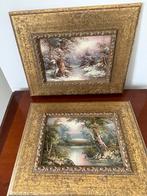 Schilderijtjes Landschap -  i Cafieri twee twee stuks, Antiek en Kunst, Ophalen of Verzenden