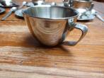 6 dubbelwandige inox espressokopjes, Antiek en Kunst, Ophalen of Verzenden