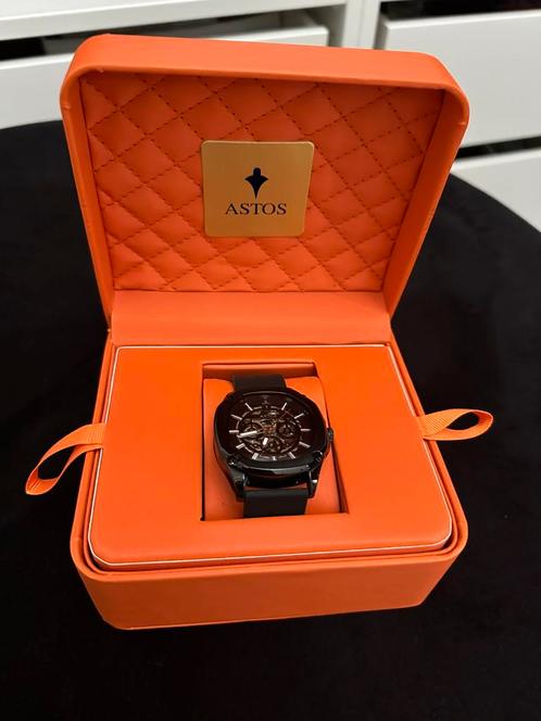 Astos Styx Ultimate Black, Sieraden, Tassen en Uiterlijk, Horloges | Heren, Nieuw, Polshorloge, Overige merken, Staal, Kunststof
