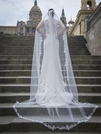 Te koop trouw sluier randy fenoli ivory 300cm, Overige kleuren, Randy fenoli, Ophalen of Verzenden, Zo goed als nieuw