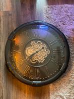 Groot wandklok met  tandwielen, Ophalen of Verzenden, Zo goed als nieuw, Analoog, Wandklok