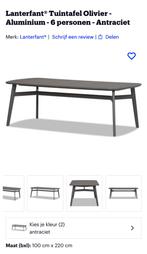 Lanterfant Olivier aluminium zes pers tuintafel, Ophalen, Nieuw, Rechthoekig, Aluminium