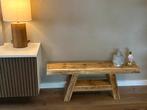 Houten decoratie of zit bankjes, robuust, Ophalen, Zo goed als nieuw, 25 tot 50 cm, Rechthoekig