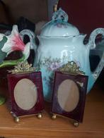 2 mooie hele kleine bijzondere Franse strik fotolijstjes, Antiek en Kunst, Ophalen of Verzenden