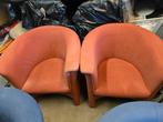 Gratis af te halen: Twee fauteuils in Ermelo, Huis en Inrichting, Ophalen, Hout, Gebruikt, Minder dan 75 cm
