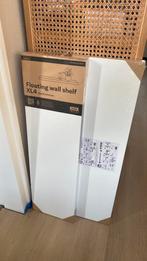 Boekenplanken - 2x zwevend - wit lak, Ophalen, Nieuw, Minder dan 150 cm, Minder dan 25 cm
