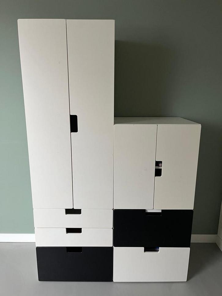 Ikea Stuva kast | kinderkamer | wit met zwart, Huis en Inrichting, Kasten | Kledingkasten, Gebruikt, 150 tot 200 cm, 50 tot 100 cm