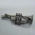 Zilveren Trompet Hanger - Bijna 4 cm, Overige merken, Ophalen of Verzenden, Zo goed als nieuw, 1 bedel