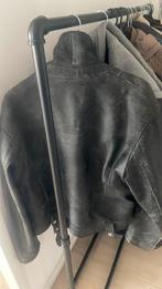 Vintage leren bikerjack Zara, Kleding | Heren, Jassen | Winter, Verzenden, Zo goed als nieuw, Bruin
