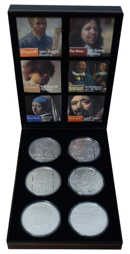 400 jaar Rembrandt De Zilver Collectie in luxe cassette, Postzegels en Munten, Munten | Nederland, Setje, Overige waardes, Koningin Beatrix