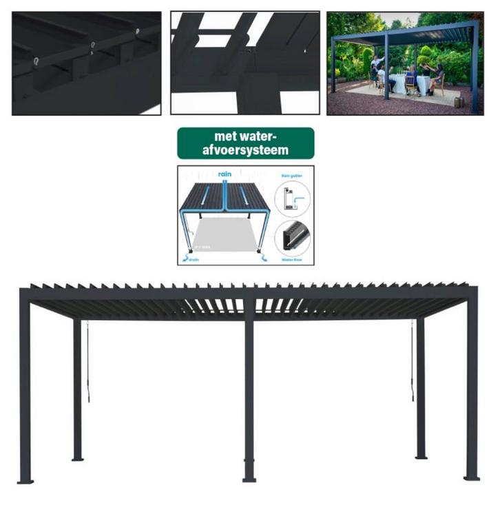 Pergola Mirador 111 - 3x6m - NIEUW - Lamellenoverkapping, Tuin en Terras, Overige Tuin en Terras, Nieuw, Ophalen of Verzenden
