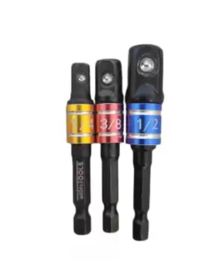 100 stuks 3-delige Boormachine dopsleuteladapters, Doe-het-zelf en Verbouw, Gereedschap | Handgereedschap, Nieuw, Ophalen of Verzenden
