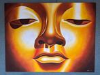 Boeddha Schilderij - Rona - 1.15x1.5m orgineel werk, Antiek en Kunst, Ophalen of Verzenden