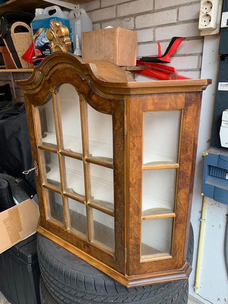 Antieke vitrinekast met glazen deuren, Antiek en Kunst, Antiek | Meubels | Kasten, Ophalen