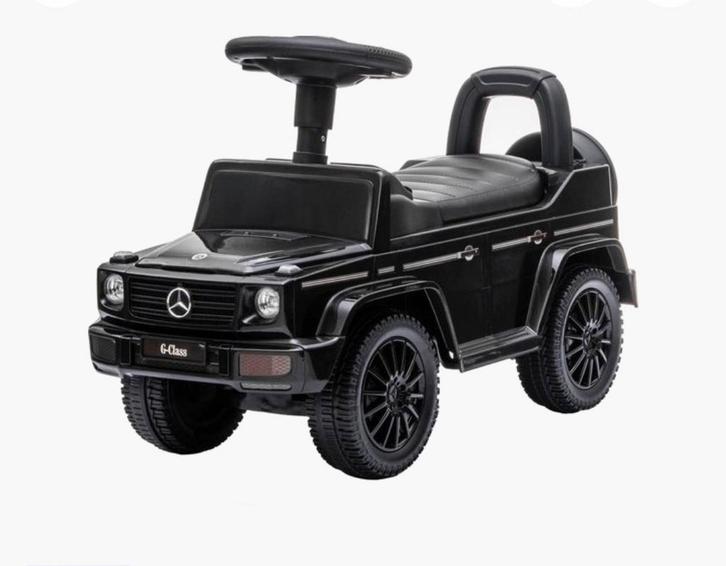 Stoere Mercedes G-klasse Loopauto - Zwart, Kinderen en Baby's, Speelgoed | Buiten | Voertuigen en Loopfietsen, Zo goed als nieuw