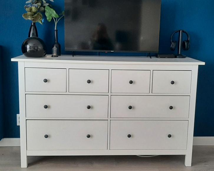 HEMNES ladenkast wit, Huis en Inrichting, Kasten | Ladekasten, Gebruikt, Minder dan 100 cm, 150 tot 200 cm, 25 tot 50 cm, 5 laden of meer