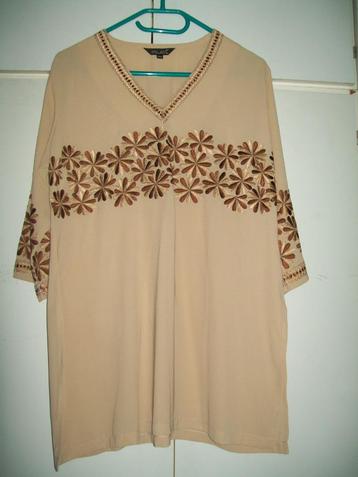 Nieuwe tuniek Solace met 3/4 mouwen - maat 2XL - beige beschikbaar voor biedingen