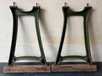 Zeer Zware Industriële Gietijzeren Poten Onderstel Tafel, Antiek en Kunst, Ophalen
