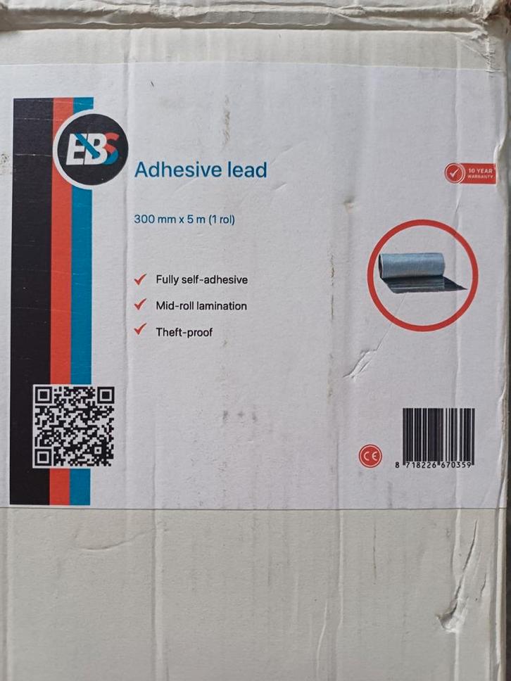 Rol Plaklood 300mm x 5m, Doe-het-zelf en Verbouw, Isolatie en Afdichting, Nieuw, Muurisolatie, Dakisolatie, Overige materialen