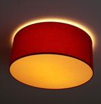 moderne ronde plavond- of wandlamp rood stof, Ophalen, Zo goed als nieuw, Stof, Modern