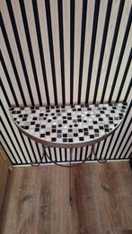 sidetable metaal met tegel mozaïek voor binnen of buiten, Ophalen, Gebruikt, 100 tot 150 cm, Metaal