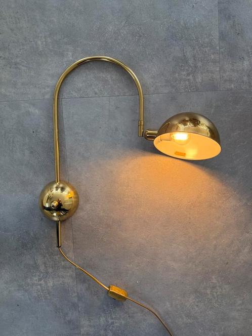 Vintage Dijkstra - wandlamp - goud, Huis en Inrichting, Lampen | Wandlampen, Zo goed als nieuw, Ophalen of Verzenden
