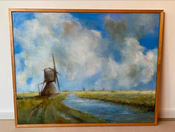 Pieter Huijzer schilderij olieverf op doek 105x83cm beschikbaar voor biedingen